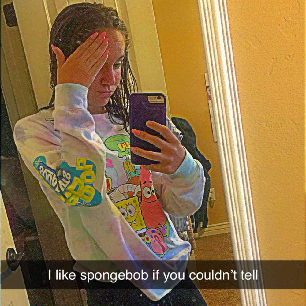 SpongeBob Graphic Tie Dye Crewneck
